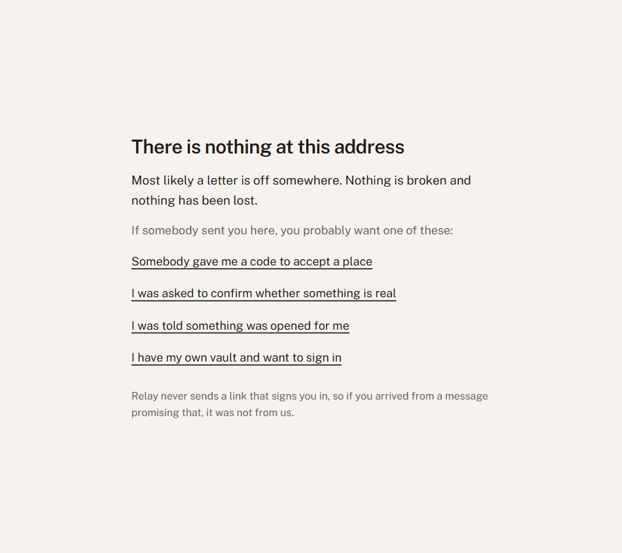 Nothing at this address